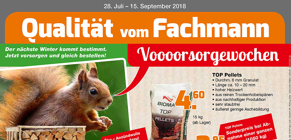 Vooooorsorgewochen beim Stalleder-Fachmarkt